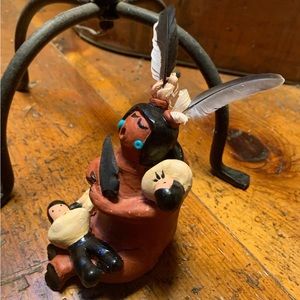 Handmade Mexican Pottery StoryTeller Doll (sculpture)